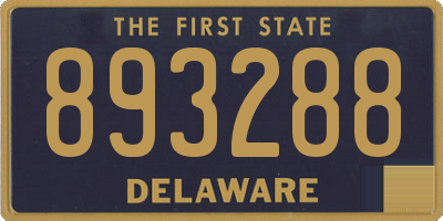 DE license plate 893288