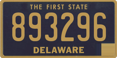 DE license plate 893296