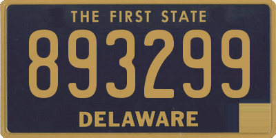 DE license plate 893299