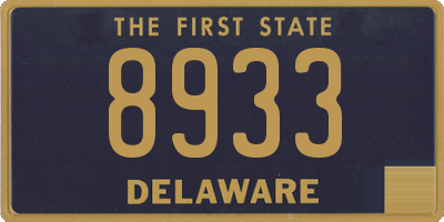 DE license plate 8933