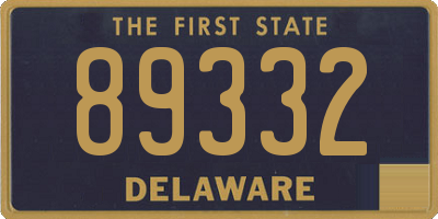 DE license plate 89332