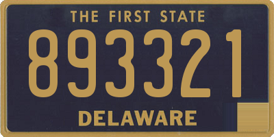 DE license plate 893321