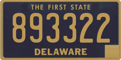 DE license plate 893322