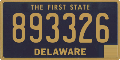 DE license plate 893326