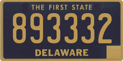 DE license plate 893332