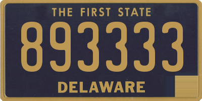 DE license plate 893333