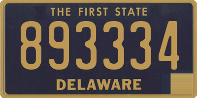 DE license plate 893334