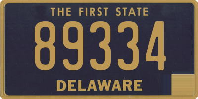 DE license plate 89334