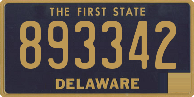 DE license plate 893342