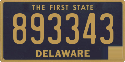 DE license plate 893343