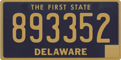 DE license plate 893352