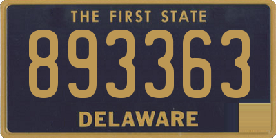 DE license plate 893363