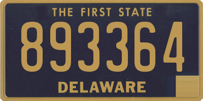 DE license plate 893364