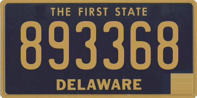 DE license plate 893368