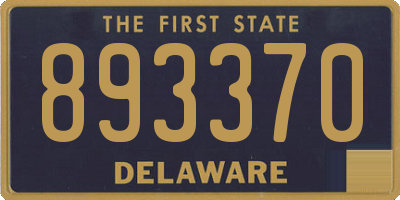 DE license plate 893370