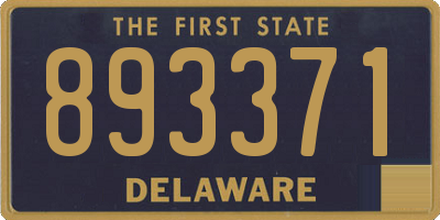 DE license plate 893371