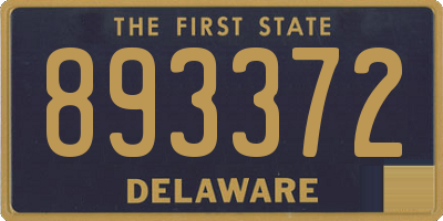 DE license plate 893372