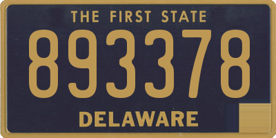 DE license plate 893378