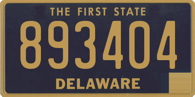 DE license plate 893404