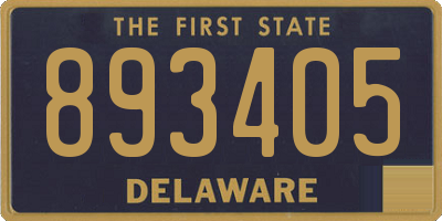 DE license plate 893405