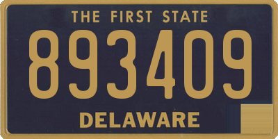 DE license plate 893409