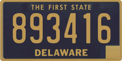 DE license plate 893416