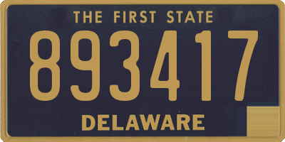 DE license plate 893417