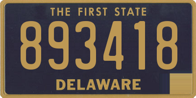 DE license plate 893418