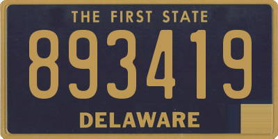 DE license plate 893419