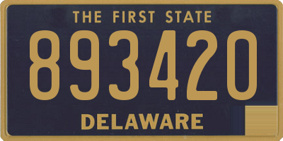 DE license plate 893420