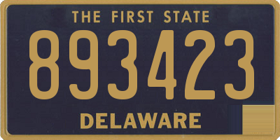 DE license plate 893423