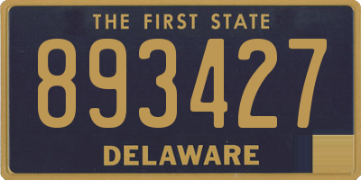 DE license plate 893427
