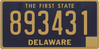 DE license plate 893431