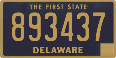DE license plate 893437