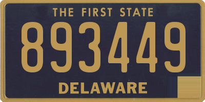 DE license plate 893449