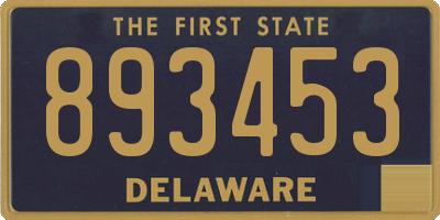 DE license plate 893453