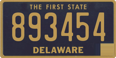 DE license plate 893454