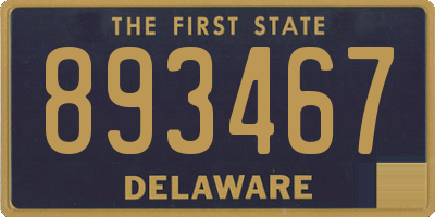DE license plate 893467