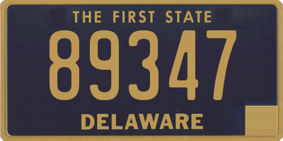 DE license plate 89347