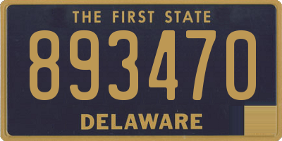 DE license plate 893470
