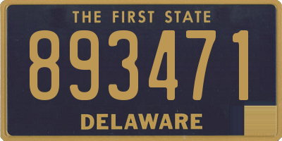 DE license plate 893471