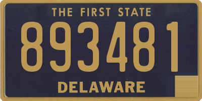 DE license plate 893481
