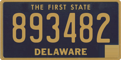DE license plate 893482