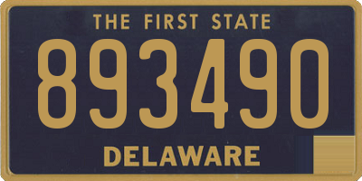 DE license plate 893490