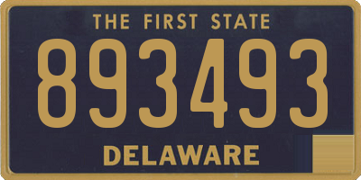 DE license plate 893493