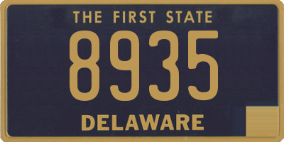 DE license plate 8935