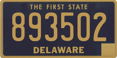 DE license plate 893502