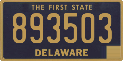 DE license plate 893503