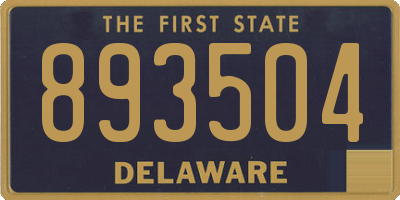 DE license plate 893504