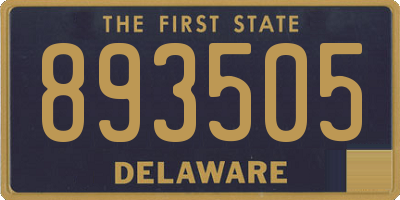 DE license plate 893505